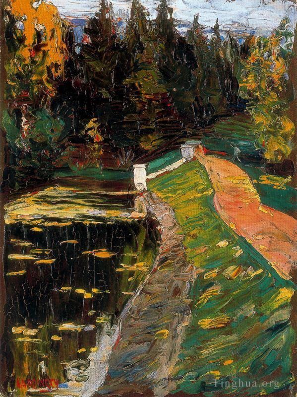 Wassily Kandinsky Oil Painting - Study for sluice