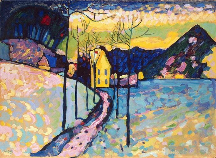 Wassily Kandinsky Oil Painting - Winter Landscape