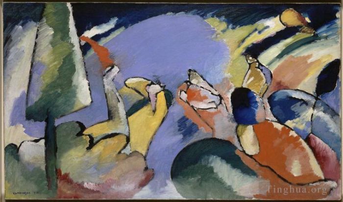 Wassily Kandinsky Oil Painting - Improvisation xiv 1910