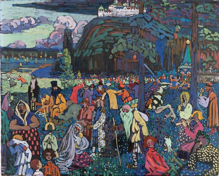 Wassily Kandinsky Various Paintings - A Motley Life Das Bunte Leben