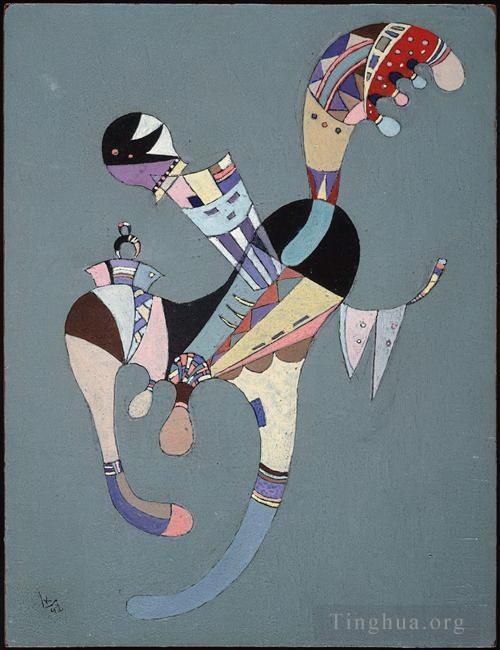 Wassily Kandinsky Various Paintings - A floating figure