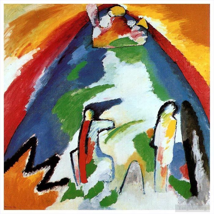 Wassily Kandinsky Various Paintings - A mountain
