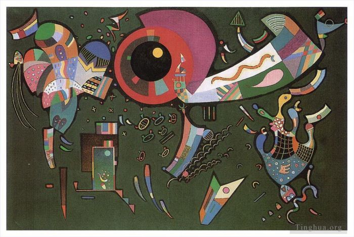 Wassily Kandinsky Various Paintings - Around the circle