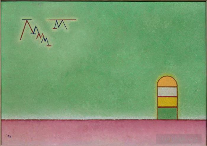 Wassily Kandinsky Various Paintings - Green emptyness