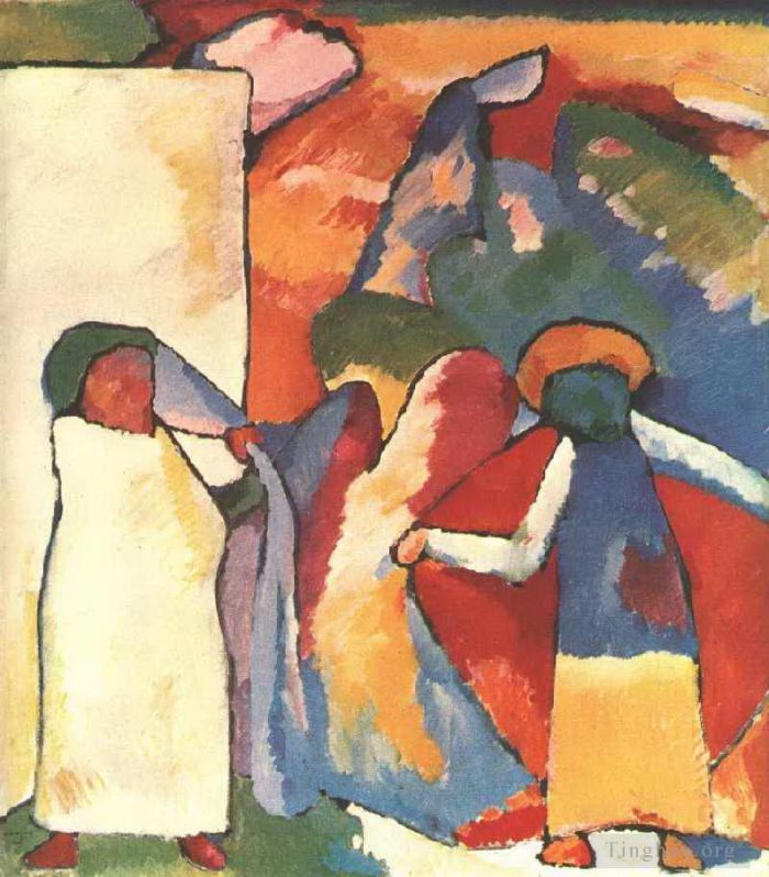 Wassily Kandinsky Various Paintings - Improvisation 6