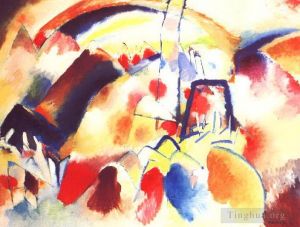 Artist Wassily Kandinsky's Work - Landscape with red spots