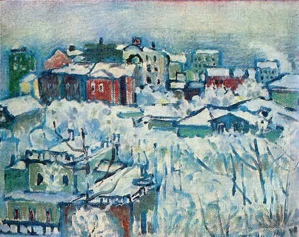 Wassily Kandinsky Various Paintings - Moscow Smolensky boulevard Study