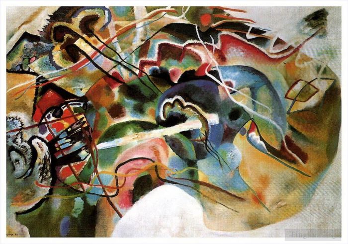 Wassily Kandinsky Various Paintings - Picture With A White Border