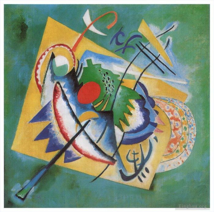 Wassily Kandinsky Various Paintings - Red Oval
