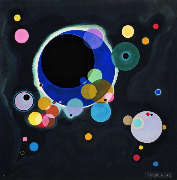 Wassily Kandinsky Various Paintings - Several Circles Einige Kreise