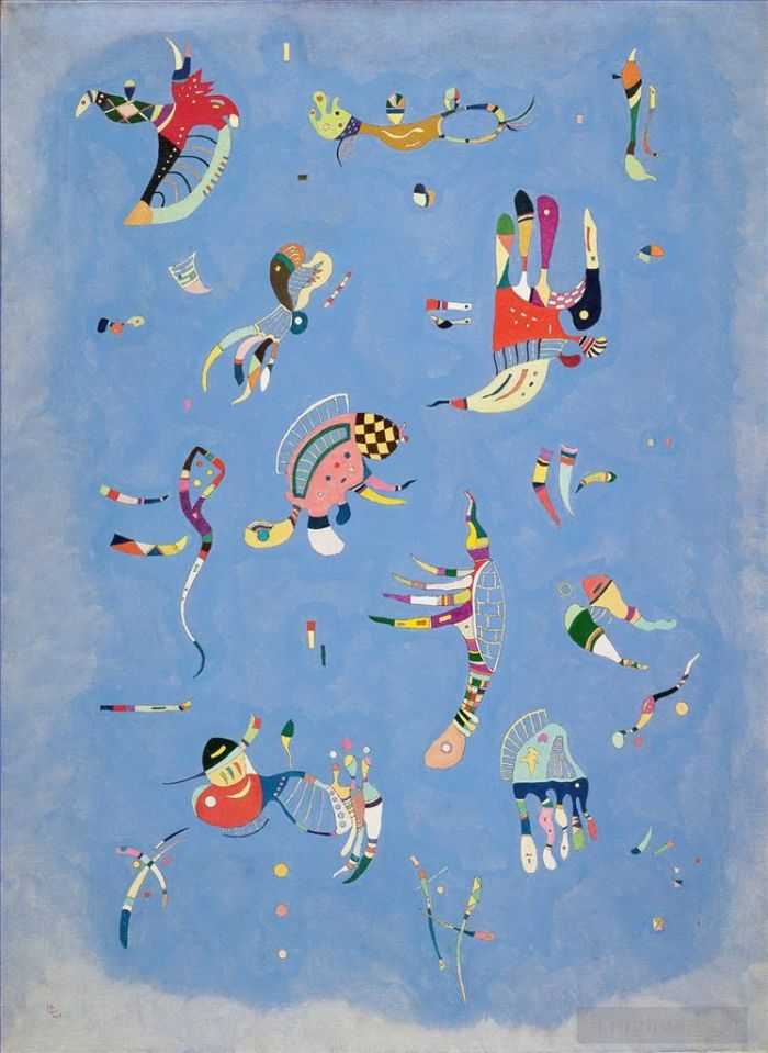 Wassily Kandinsky Various Paintings - Sky Blue Bleu de ciel