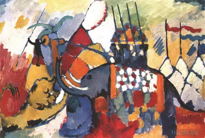 Wassily Kandinsky Various Paintings - The elephant