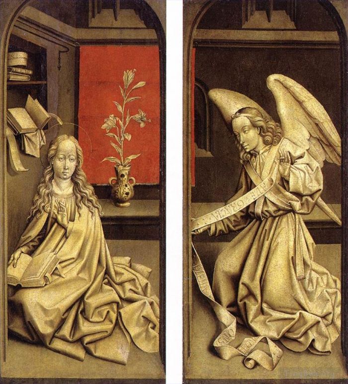 Rogier van der Weyden Oil Painting - Bladelin Triptych exterior