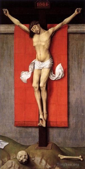 Artist Rogier van der Weyden's Work - Crucifixion Diptych right panel painter