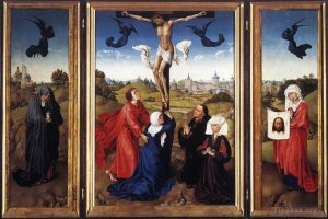 Artist Rogier van der Weyden's Work - Crucifixion Triptych