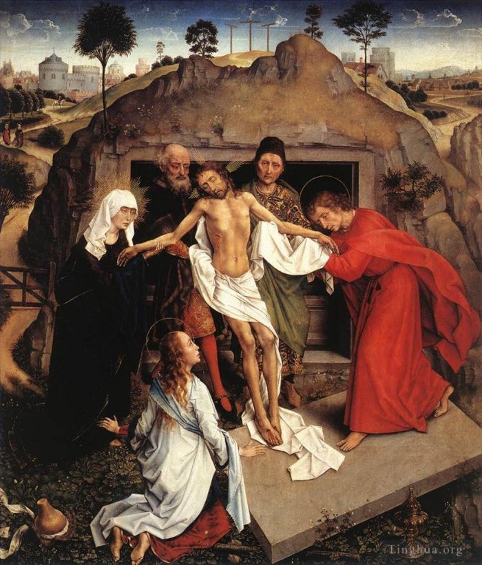Rogier van der Weyden Oil Painting - Entombment of Christ Netherlandish