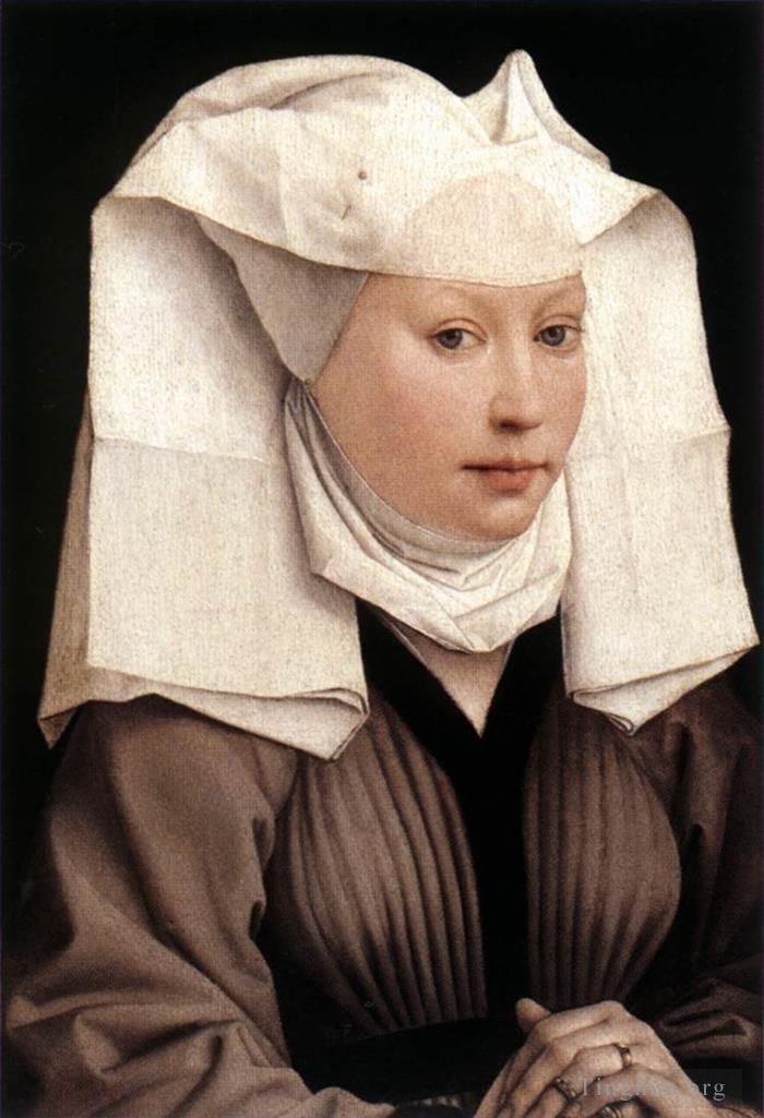 Rogier van der Weyden Oil Painting - Lady Wearing a Gauze Headdress painter