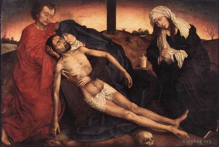 Rogier van der Weyden Oil Painting - Lamentation 1441