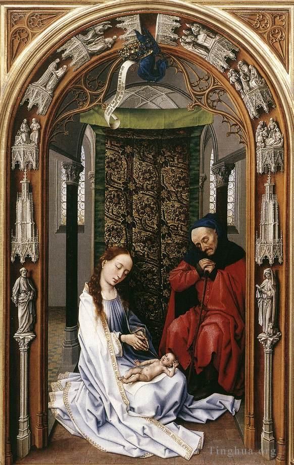 Rogier van der Weyden Oil Painting - Miraflores Altarpiece left panel