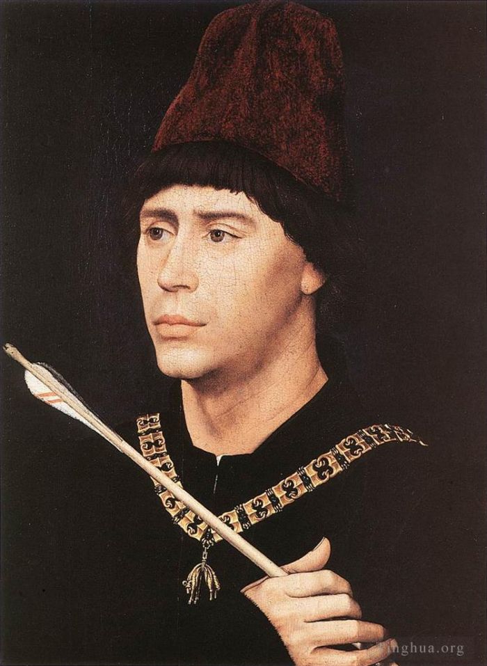 Rogier van der Weyden Oil Painting - Portrait of Antony of Burgundy