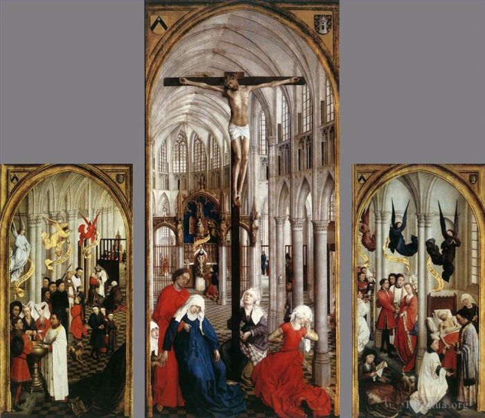 Rogier van der Weyden Oil Painting - Seven Sacraments Altarpiece