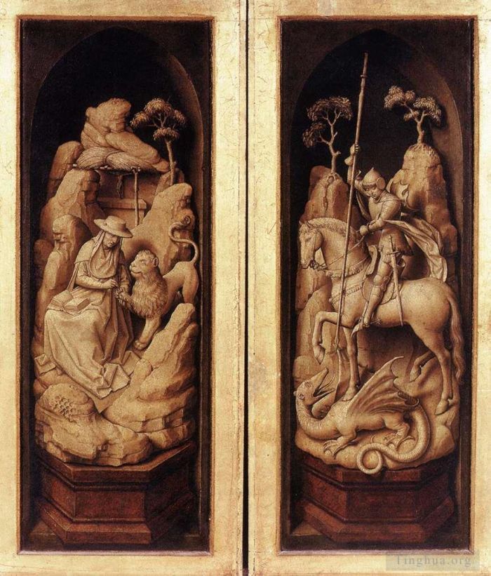 Rogier van der Weyden Oil Painting - Sforza Triptych exterior