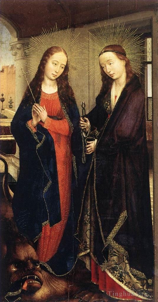 Rogier van der Weyden Oil Painting - Sts Margaret and Apollonia