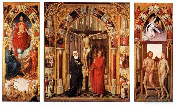 Rogier van der Weyden Oil Painting - Triptych of the Redemption