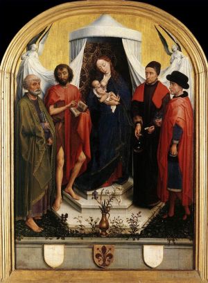 Artist Rogier van der Weyden's Work - Virgin with the Child and Four Saints