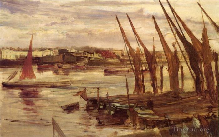 James Abbott McNeill Whistler Oil Painting - Battersea Reach