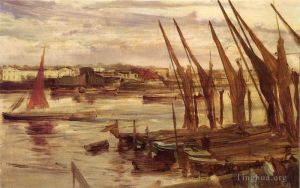 Artist James Abbott McNeill Whistler's Work - Battersea Reach