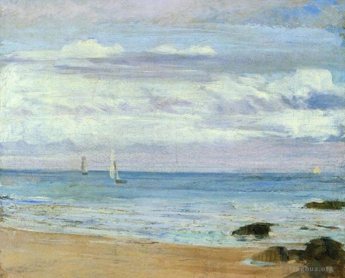 James Abbott McNeill Whistler Oil Painting - Blue and Silver Trouville