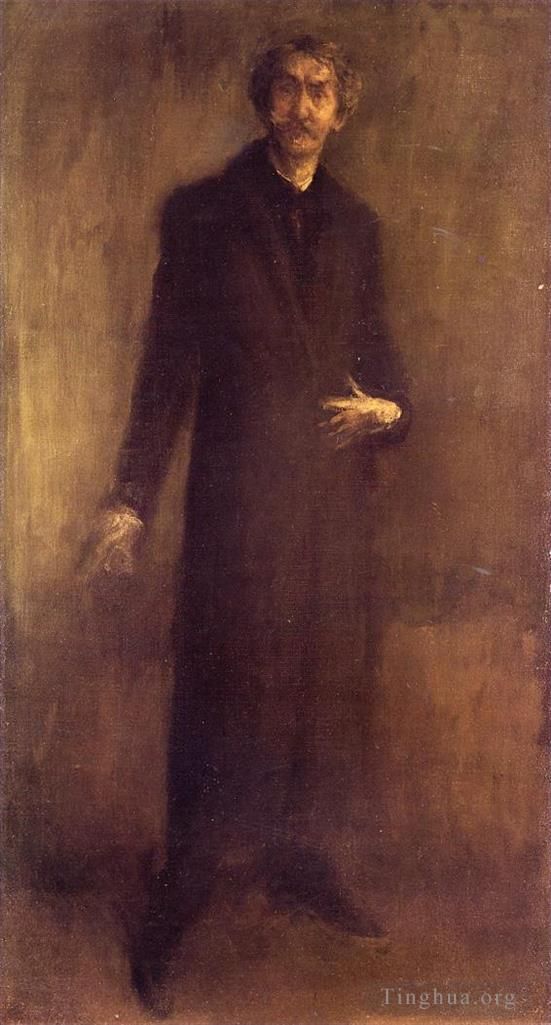 James Abbott McNeill Whistler Oil Painting - Brown and Gold
