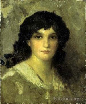 Artist James Abbott McNeill Whistler's Work - James Abott McNeill Head of a Young Woman