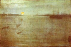Artist James Abbott McNeill Whistler's Work - Nocturne Blue and Gold Southampton Water