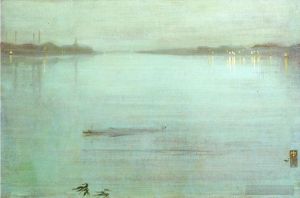 Artist James Abbott McNeill Whistler's Work - Nocturne Blue and Silver