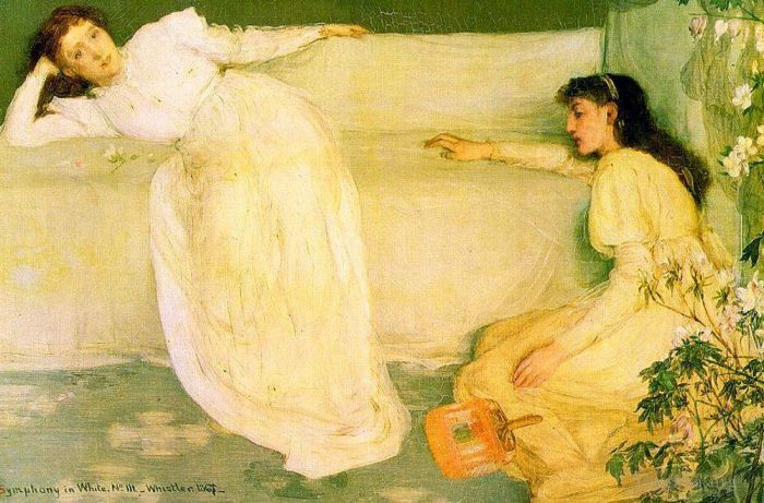 James Abbott McNeill Whistler Oil Painting - Symphony in White No 3