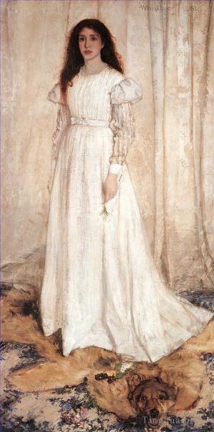 Artist James Abbott McNeill Whistler's Work - Symphony in White No1The White Girl