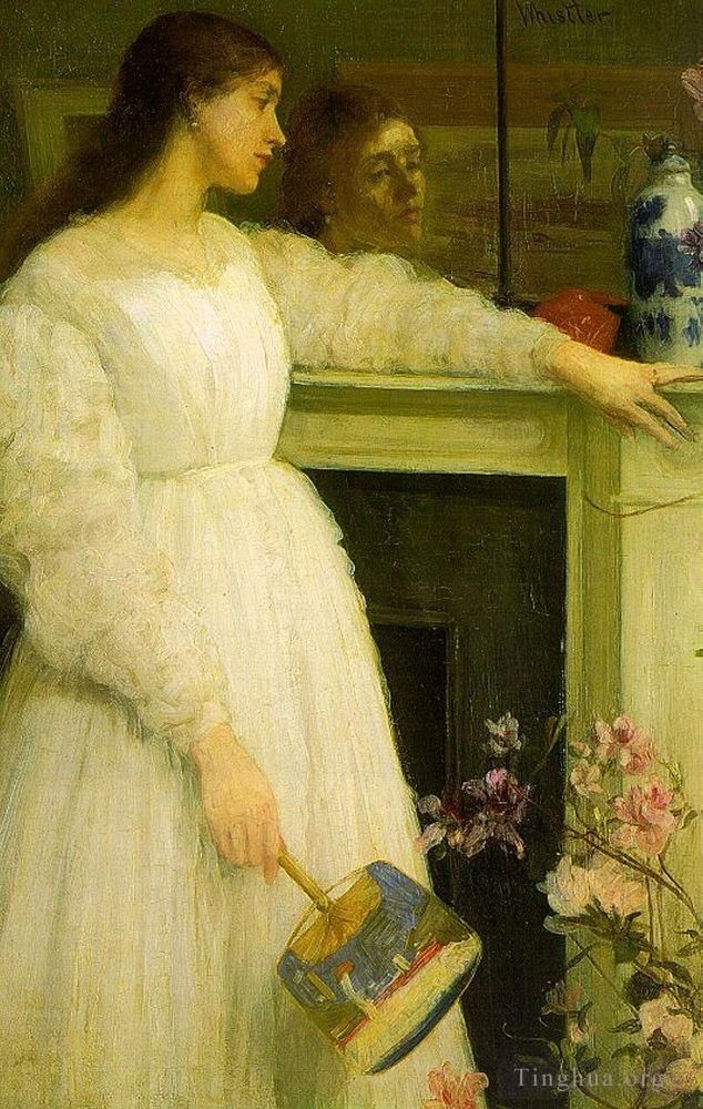 James Abbott McNeill Whistler Oil Painting - Symphony in White no 2The Little White Girl