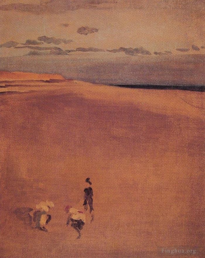 James Abbott McNeill Whistler Oil Painting - The Beach at Selsey Bill