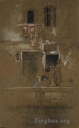 Artist James Abbott McNeill Whistler's Work - James Abbott McNeill Note In Pink And Brown