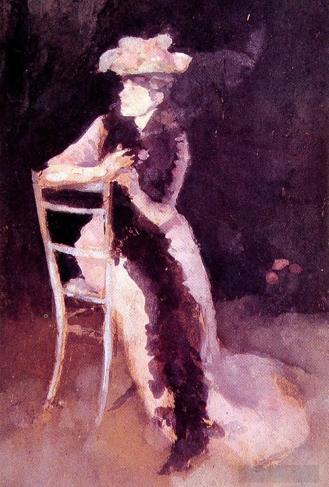 James Abbott McNeill Whistler Various Paintings - Rose and Silver Portrait of Mrs Whibley