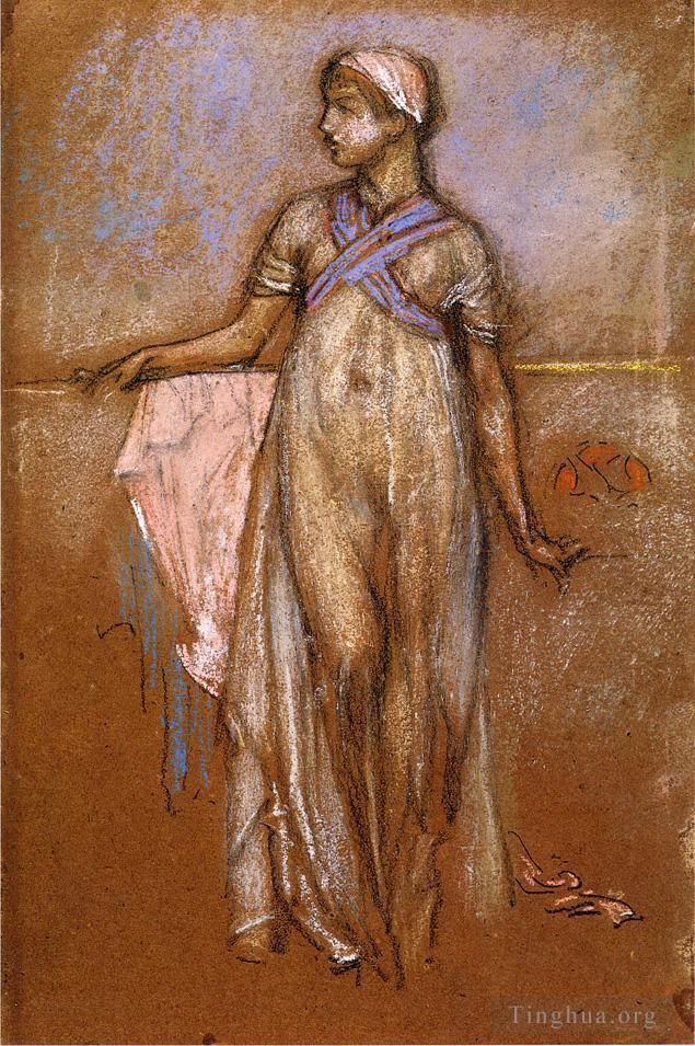 James Abbott McNeill Whistler Various Paintings - The Greek Slave Girl aka Variations in Violet and Rose