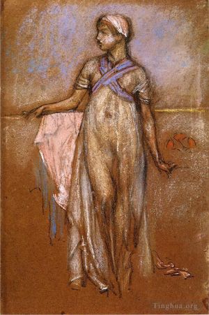 Artist James Abbott McNeill Whistler's Work - The Greek Slave Girl aka Variations in Violet and Rose