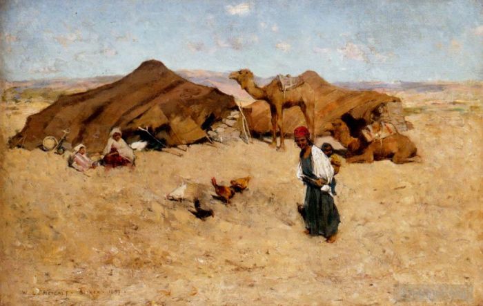 Willard Leroy Metcalf Oil Painting - Arab Encampment Biskra