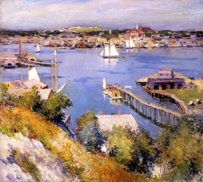 Willard Leroy Metcalf Oil Painting - Gloucester Harbor