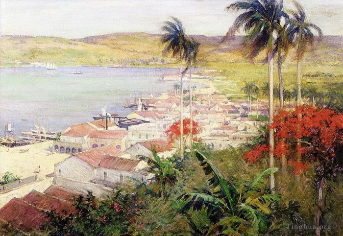 Willard Leroy Metcalf Oil Painting - Havana Harbor