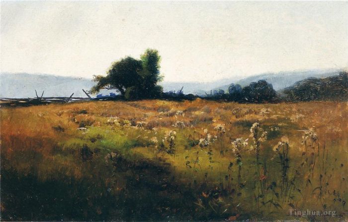 Willard Leroy Metcalf Oil Painting - Mountain View from High Field