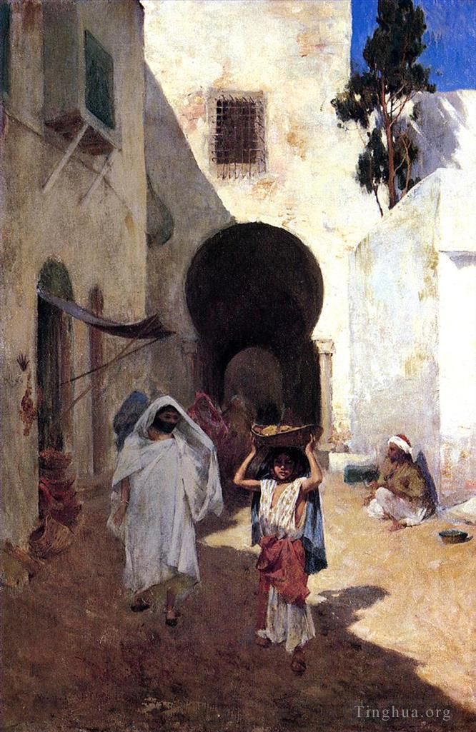 Willard Leroy Metcalf Oil Painting - Street Scene Tangiers