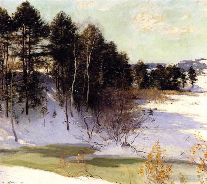 Willard Leroy Metcalf Oil Painting - Thawing Brook